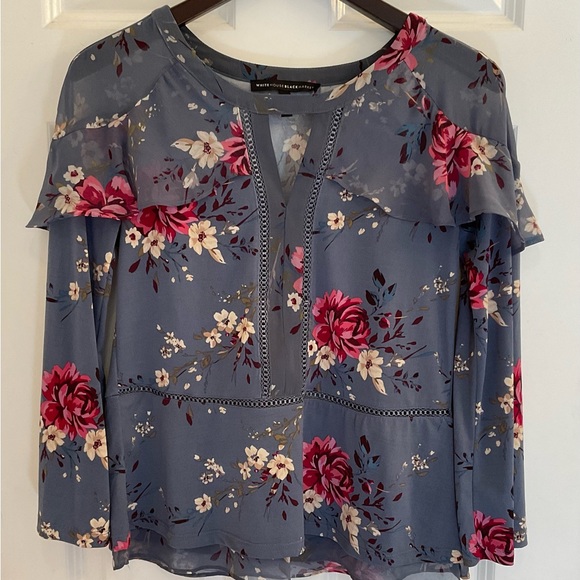 White House Black Market Floral Blouse - Size XS - Picture 2 of 10